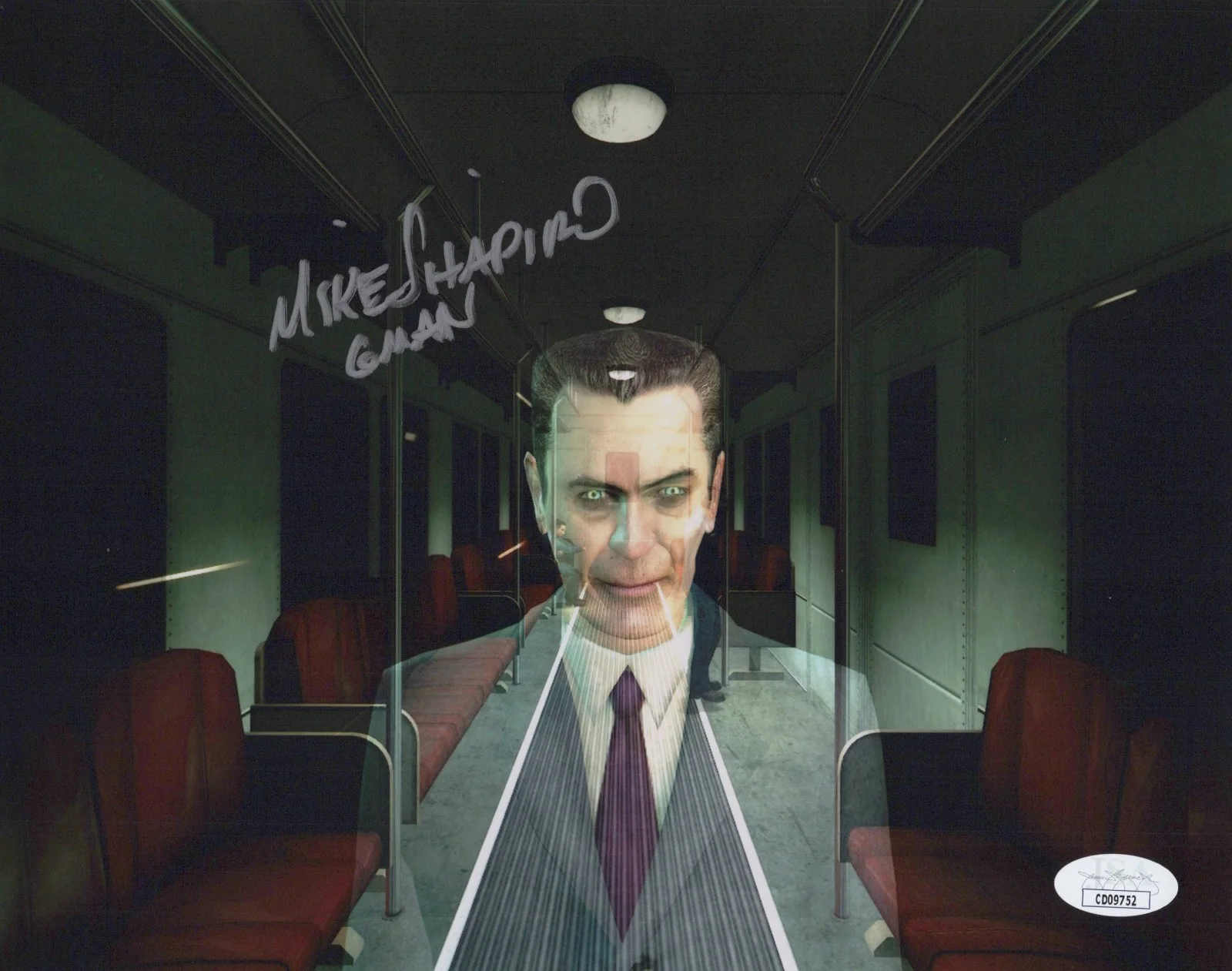 Mike Shapiro — Mike Shapiro Signed 8x10 Half Life 2 G-Man Autograph Photo Valve JSA COA