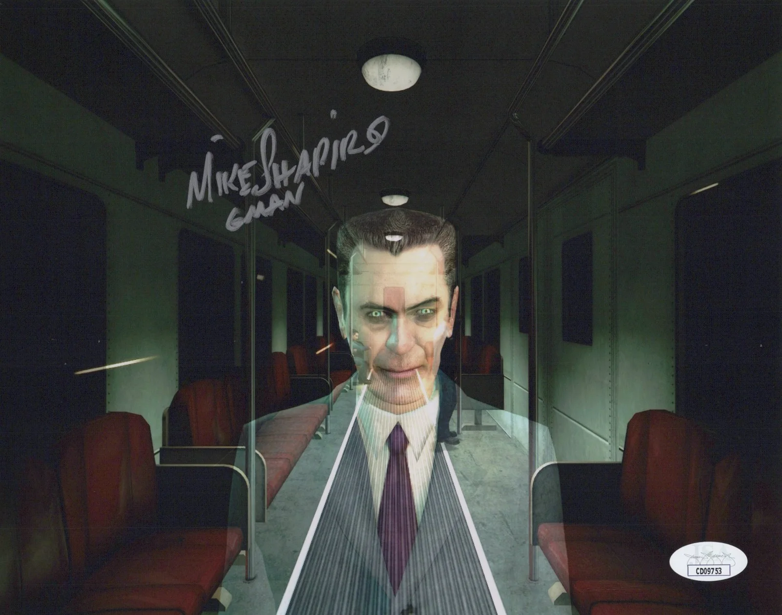 Mike Shapiro — Mike Shapiro Signed 8x10 Half Life 2 G-Man Autograph Photo Valve JSA COA