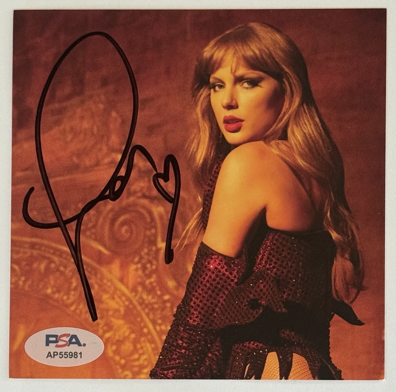 SIGNED FULL HEART TAYLOR SWIFT LIFE OF A SHOWGIRL CD PHOTO SET ALL 4 PSA DNA COA, изображение 4