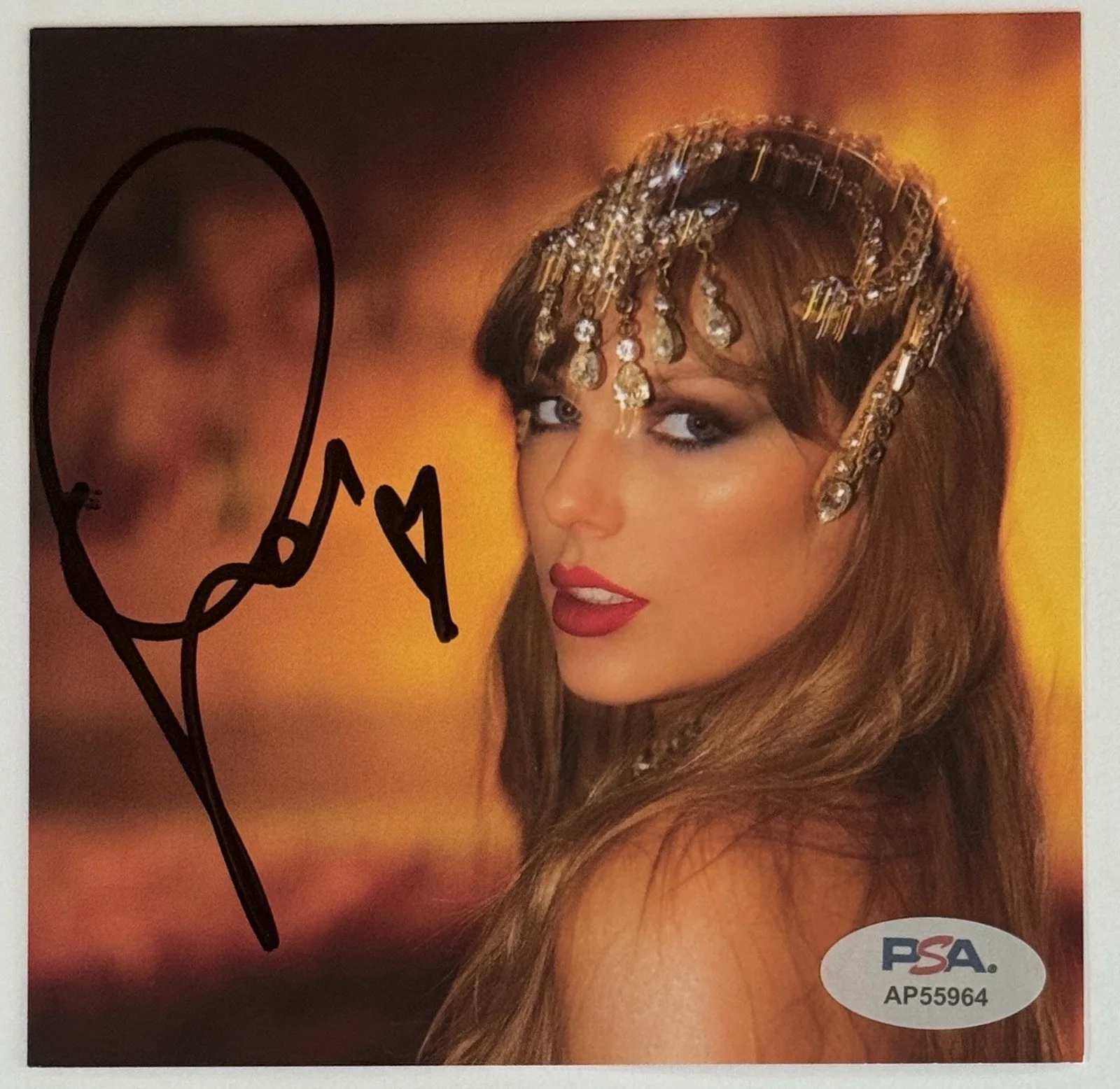 SIGNED FULL HEART TAYLOR SWIFT LIFE OF A SHOWGIRL CD PHOTO SET ALL 4 PSA DNA COA, изображение 5