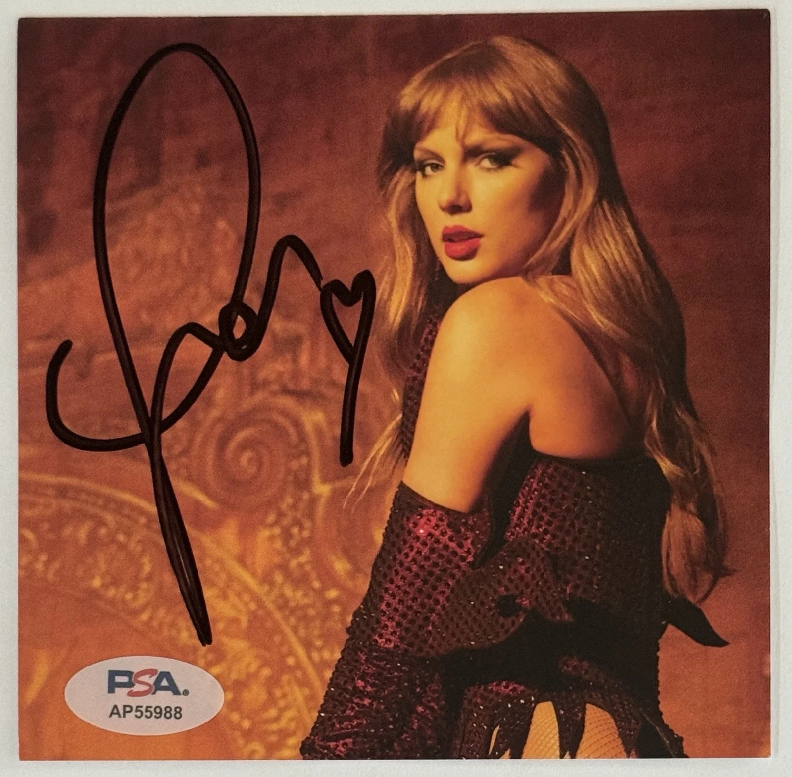 SIGNED TAYLOR SWIFT LIFE OF A SHOWGIRL CD PHOTO SET ALL 4 PSA DNA COA AUTOGRAPH, изображение 4