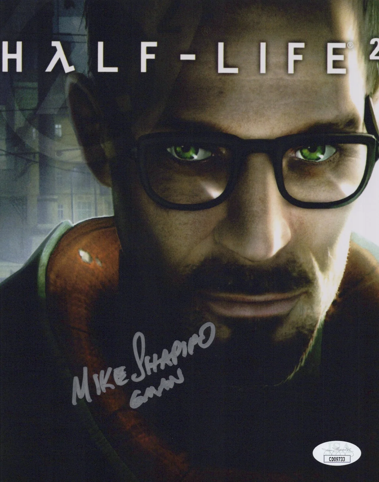 Mike Shapiro — Mike Shapiro Signed 8x10 Half Life 2 G-Man Autograph Photo Valve JSA COA