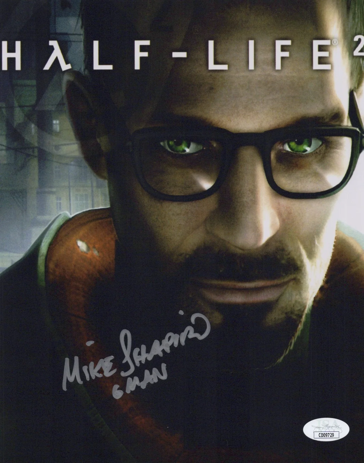 Mike Shapiro — Mike Shapiro Signed 8x10 Half Life 2 G-Man Autograph Photo Valve JSA COA