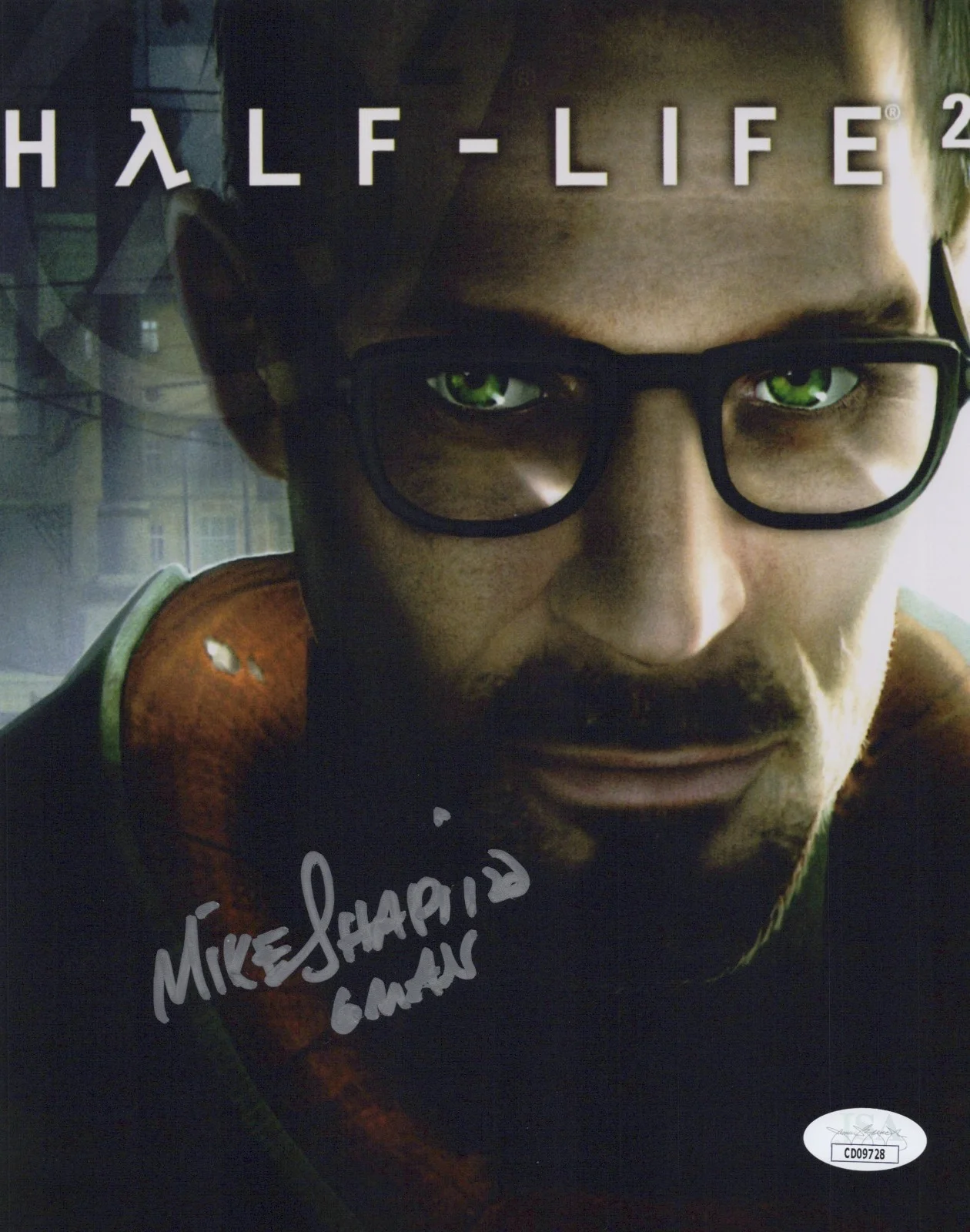 Mike Shapiro — Mike Shapiro Signed 8x10 Half Life 2 G-Man Autograph Photo Valve JSA COA