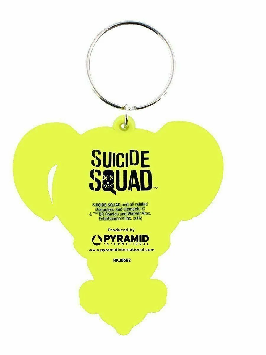 Suicide Squad Harley Quinn Skull Rubber PVC Keyring - New Official DC Comics Prd, image 3