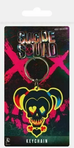 Suicide Squad Harley Quinn Skull Rubber PVC Keyring - New Official DC Comics Prd, image 4
