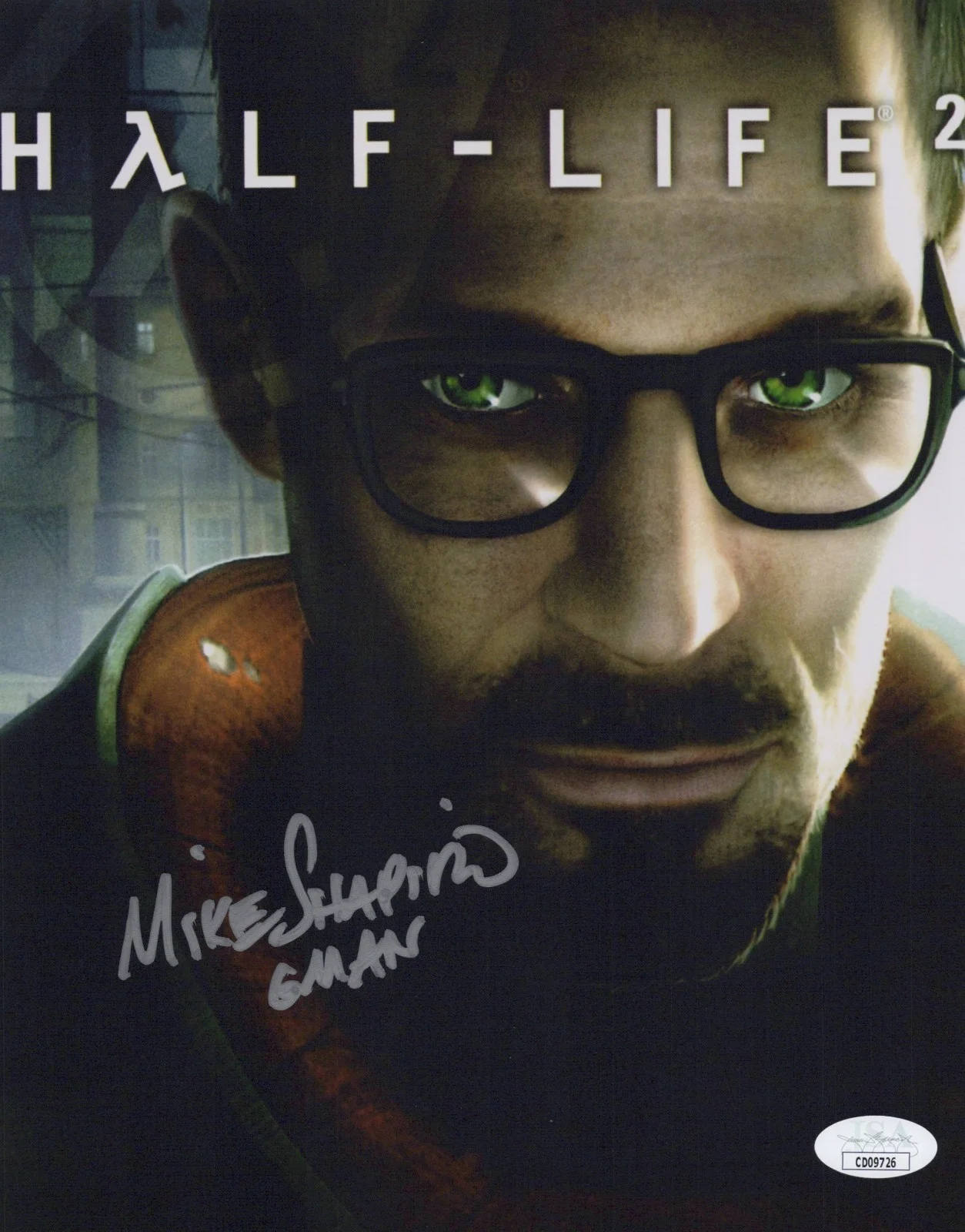 Mike Shapiro — Mike Shapiro Signed 8x10 Half Life 2 G-Man Autograph Photo Valve JSA COA