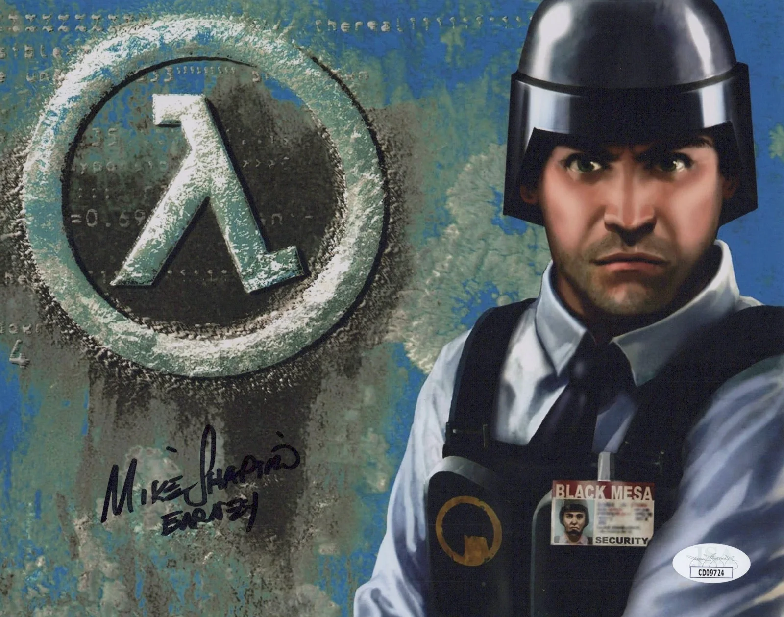 Mike Shapiro — Mike Shapiro Signed 8x10 Half Life Barney Calhoun Autograph Photo Valve JSA COA
