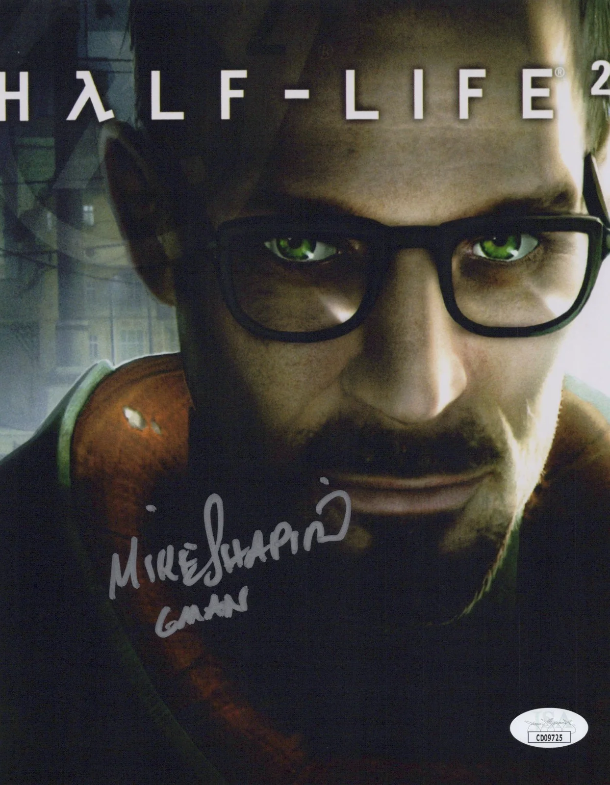 Mike Shapiro — Mike Shapiro Signed 8x10 Half Life 2 G-Man Autograph Photo Valve JSA COA