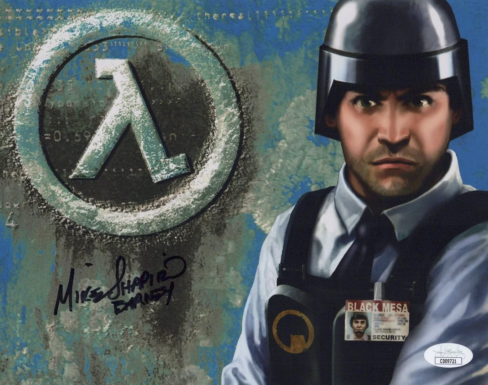 Mike Shapiro — Mike Shapiro Signed 8x10 Half Life Barney Calhoun Autograph Photo Valve JSA COA