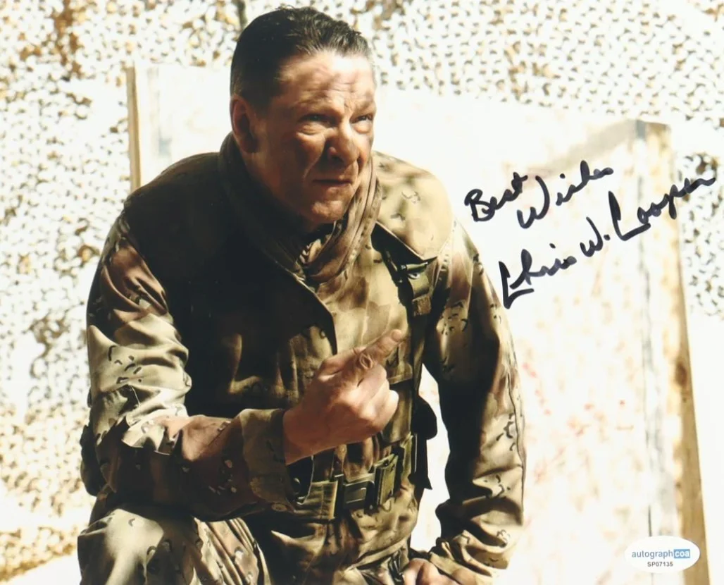CHRIS COOPER — CHRIS COOPER (Lt. Col. Kazinski) 'Best Wishes' Signed Jarhead 8x10 Photo (ACOA)
