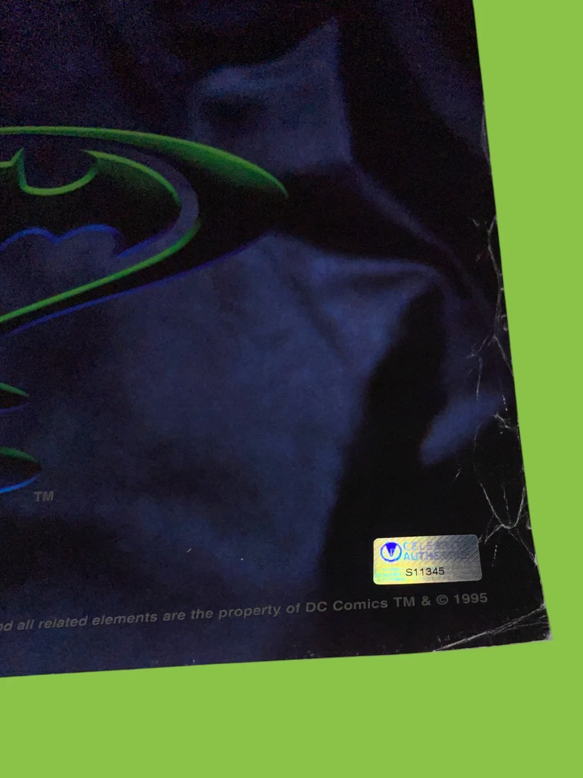 Val Kilmer — Val Kilmer Signed 23x35 Batman: Forever 1995 Vintage Autograph Poster JSA COA, изображение 5