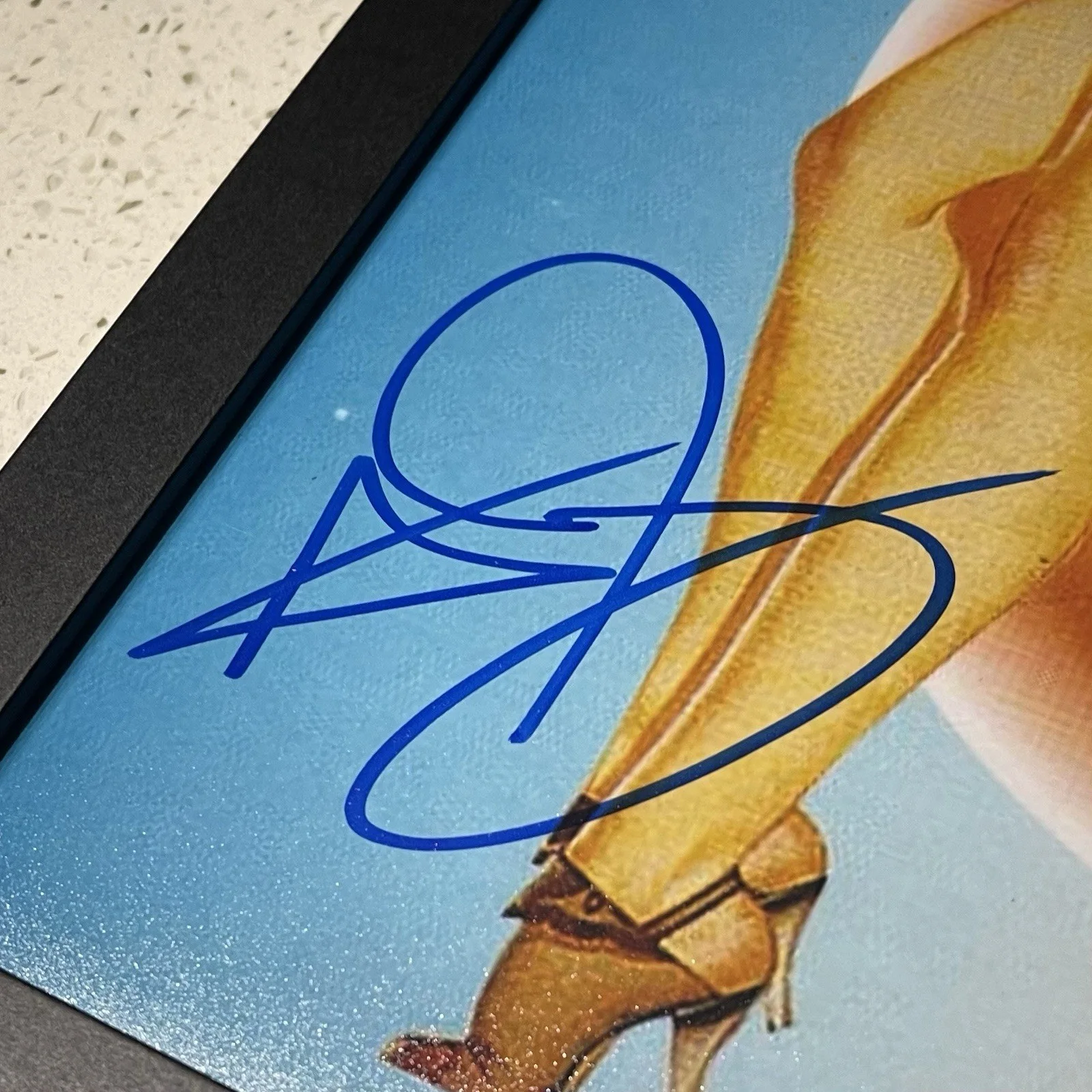 LIT BAND SIGNED MY OWN WORST ENEMY 12x12 PHOTO POSTER AUTOGRAPH FRAMED JSA COA, image 4