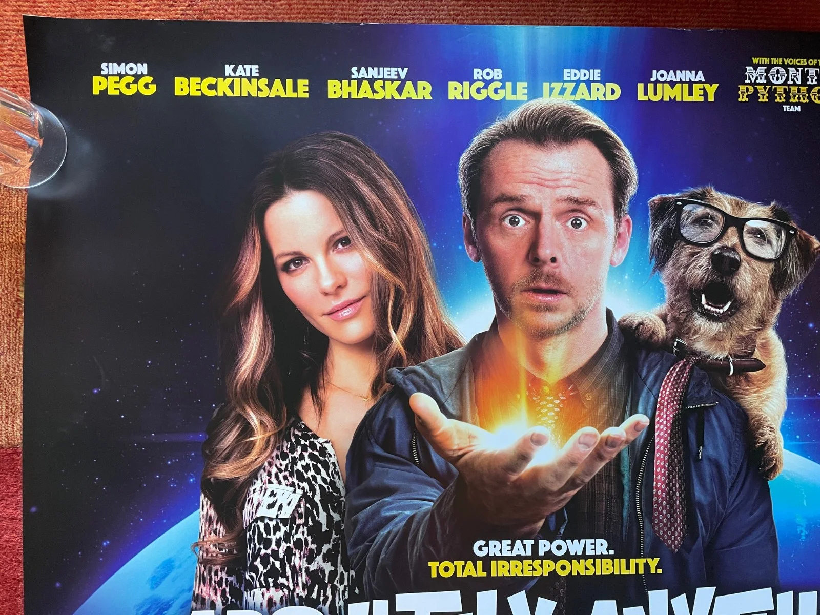 ABSOLUTELY ANYTHING (2015) Original UK Quad Film Movie Poster Simon Pegg, изображение 2