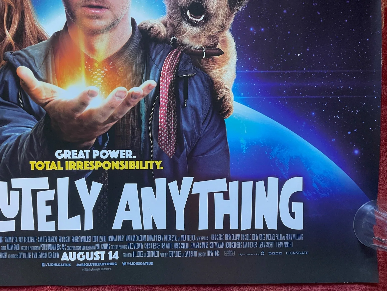 ABSOLUTELY ANYTHING (2015) Original UK Quad Film Movie Poster Simon Pegg, изображение 5