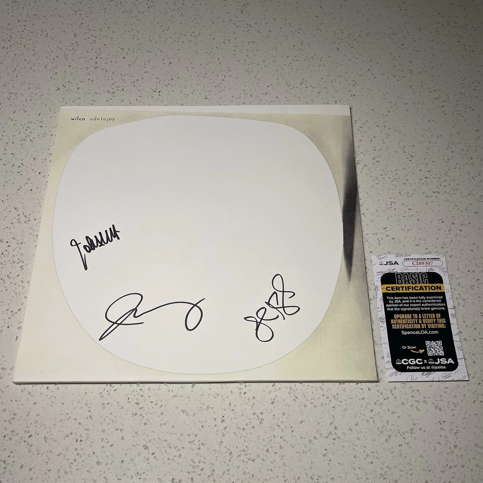 WILCO BAND SIGNED ODE TO JOY VINYL ALBUM RECORD JEFF TWEEDY AUTOGRAPH JSA COA, image 2
