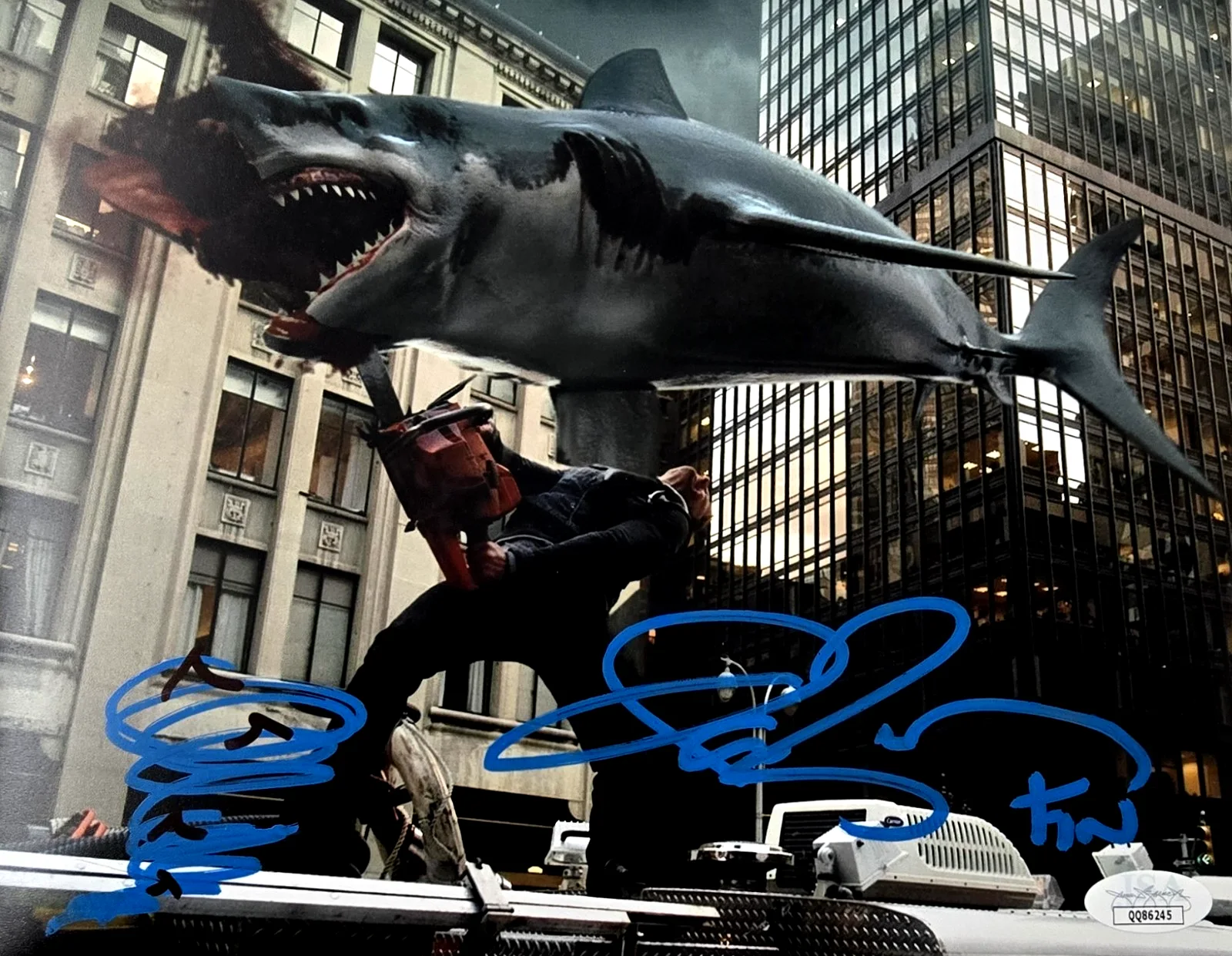 IAN ZIERING — Sharknado Signed Autograph Photo Fin Shepard Ian Ziering 8x10 JSA COA 245