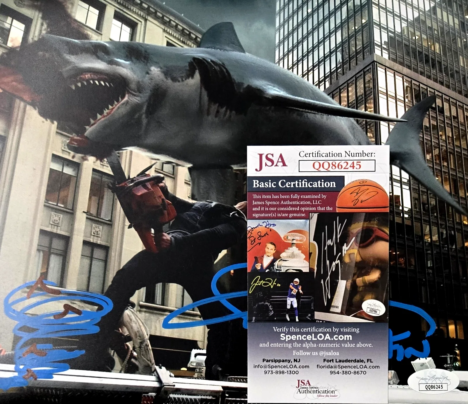 IAN ZIERING — Sharknado Signed Autograph Photo Fin Shepard Ian Ziering 8x10 JSA COA 245, image 2