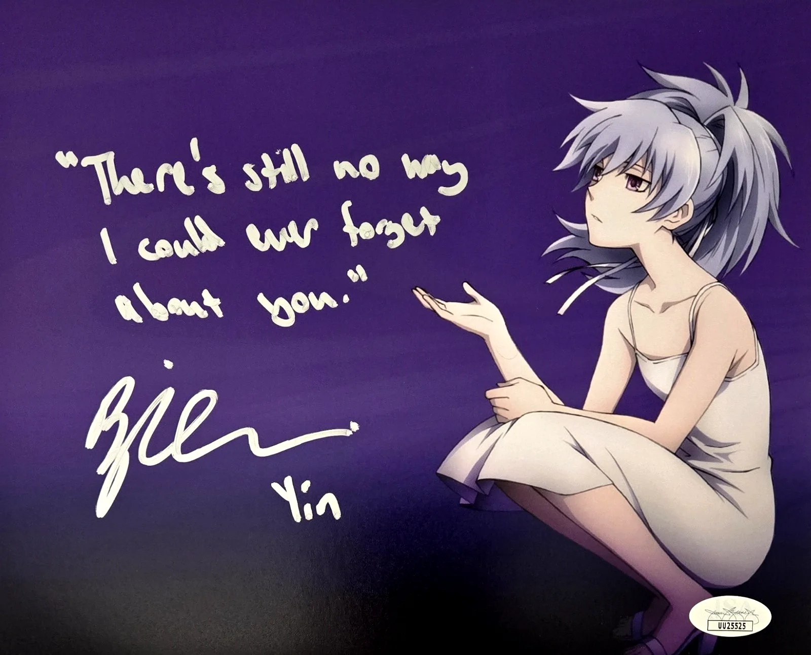 Brina Palencia — Brina Palencia Signed Photo Yin Darker Than Black Anime Autograph 8x10 JSA COA 5
