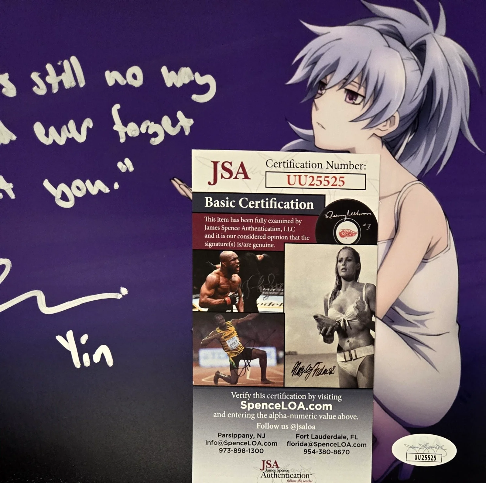 Brina Palencia — Brina Palencia Signed Photo Yin Darker Than Black Anime Autograph 8x10 JSA COA 5, изображение 2