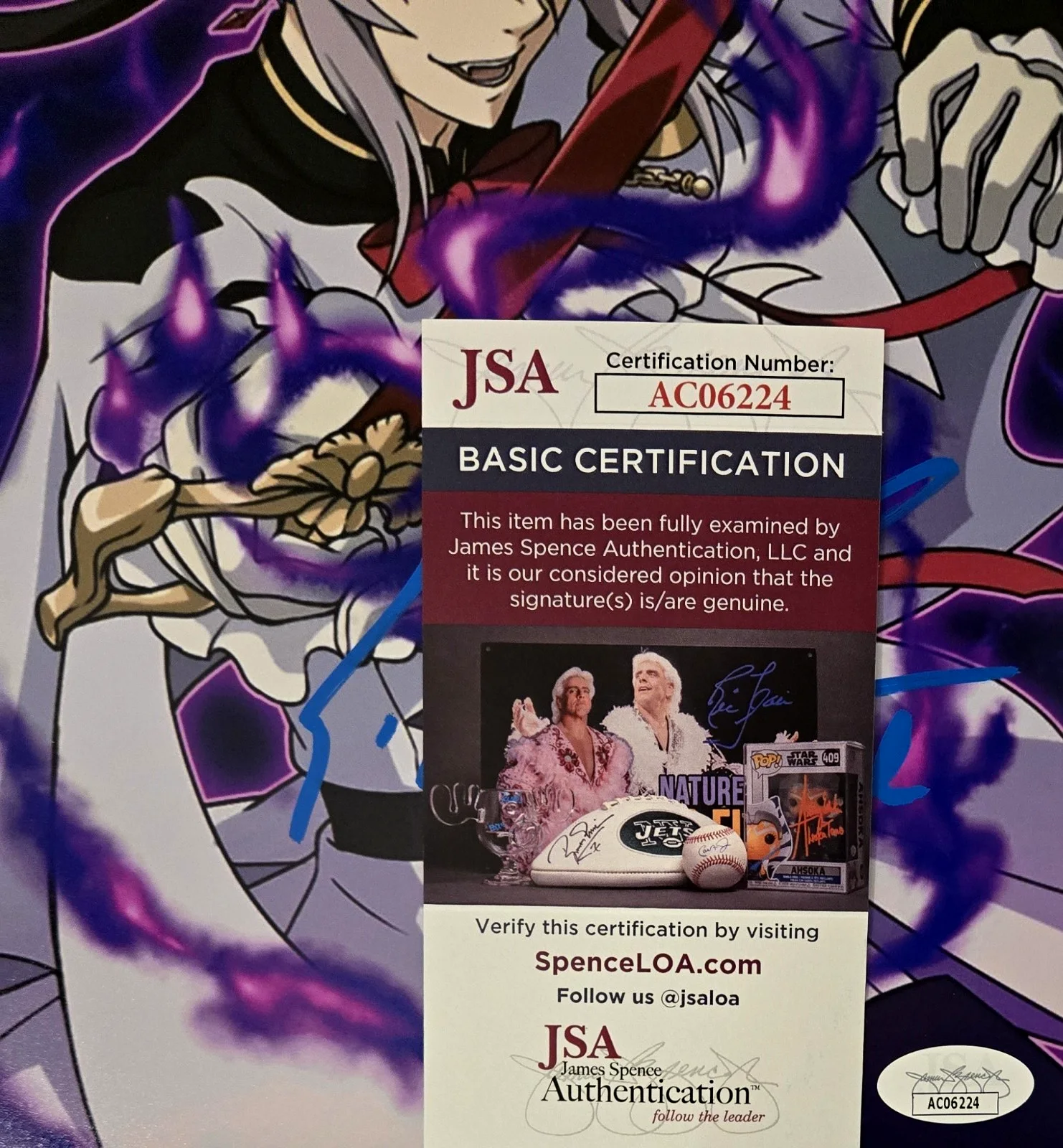 ERIC VALE — Ferid Bathory Seraph of the End Signed Photo Eric Vale Autograph 8x10 JSA COA 24, изображение 2