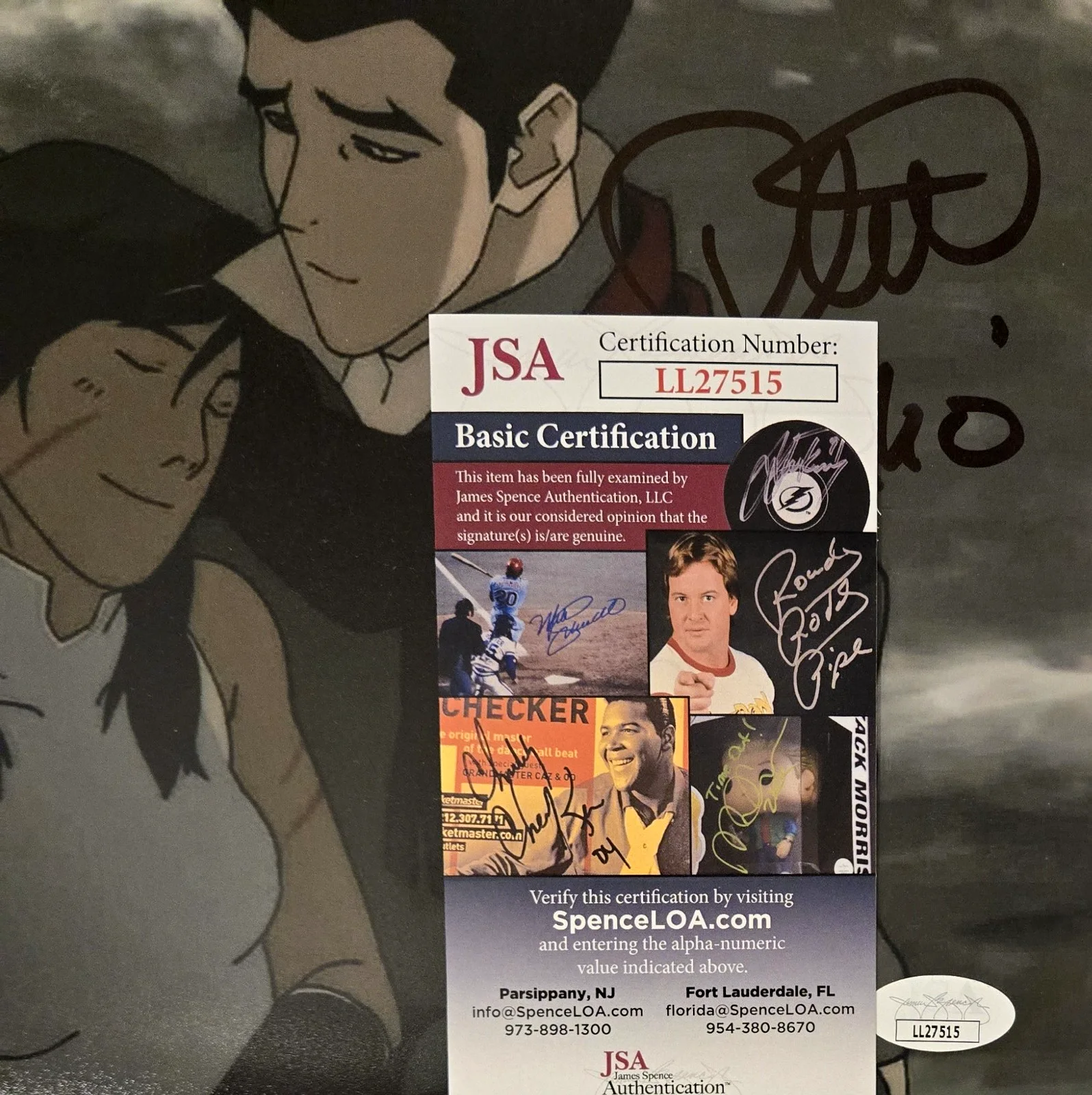Janet Varney, David Faustino — Legend of Korra Signed Photo Janet Varney David Faustino Mako 8x10 JSA COA 15, изображение 2