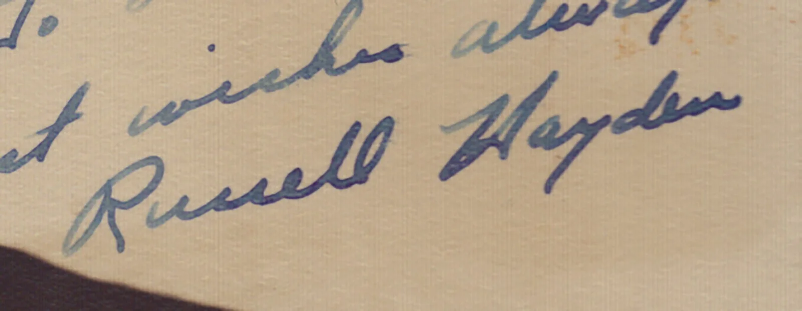 Russell Hayden — RUSSELL HAYDEN - AUTOGRAPHED INSCRIBED PHOTOGRAPH, image 2
