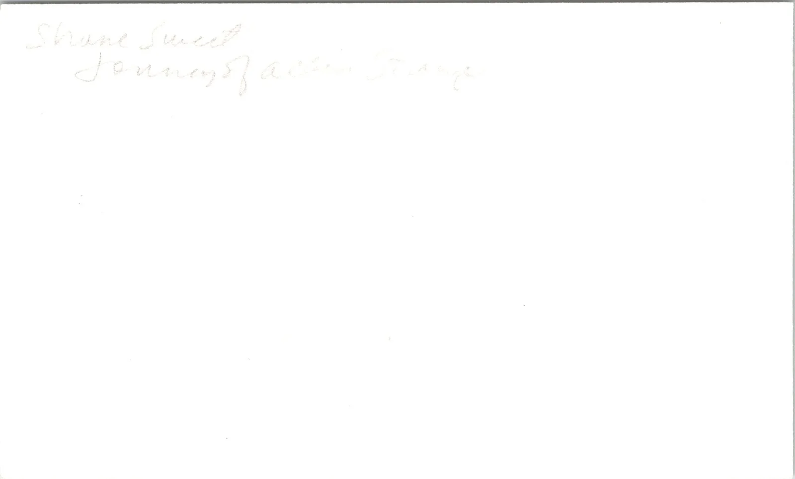 Shane Sweet — Shane Sweet Signed 3x5 Index Card The Journey Of Allen Strange Autographed, изображение 2