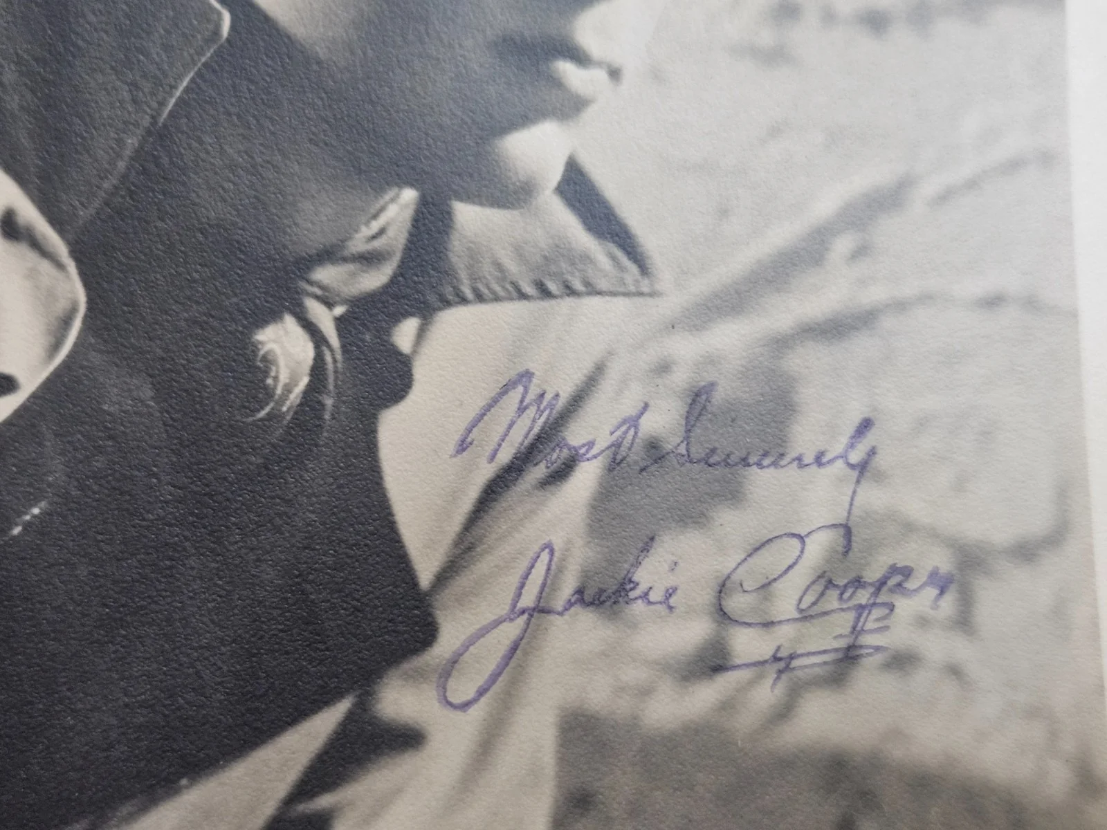 Two * Jackie Cooper - 1930's - 40's Signed Photos - Signed Autograph, image 2