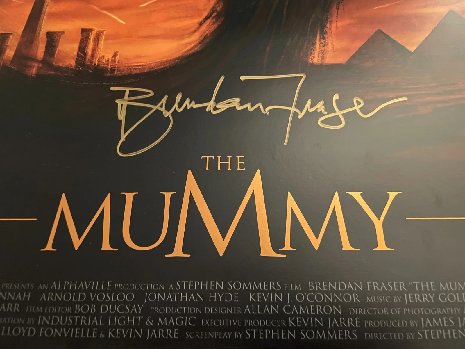 Brendan Fraser — Brendan Fraser Signed 24x36 The Mummy Autograph Authentic Art Print /150 JSA COA, image 4
