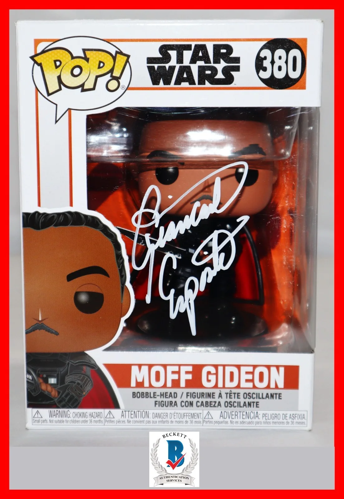 Giancarlo Esposito — Giancarlo Esposito SIGNED AUTOGRAPHED MOFF GIDEON MANDALORIAN FUNKO POP BECKETT