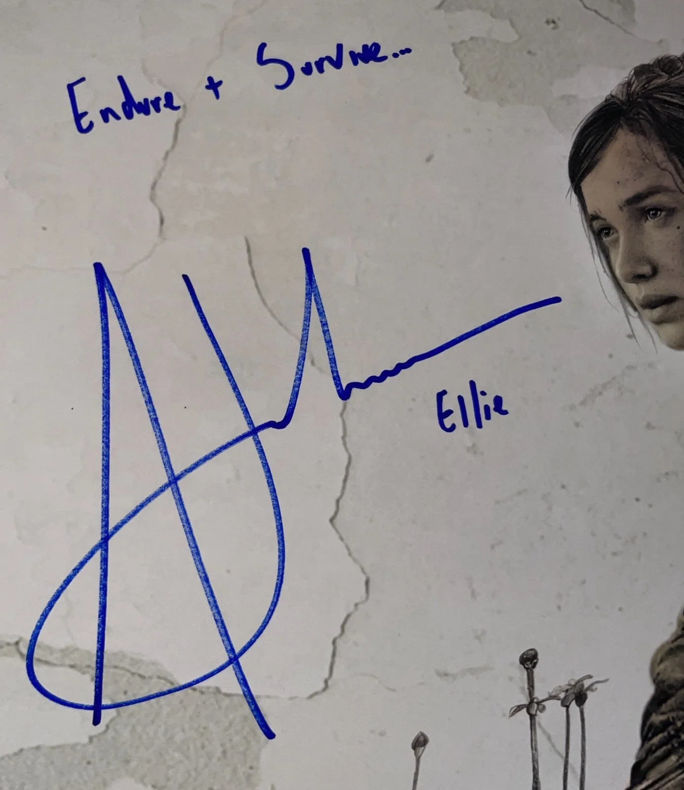 Ashley Johnson — Ashley Johnson Signed 18x24 Last of Us Autograph Fangamer Art Print /888 JSA COA, изображение 3