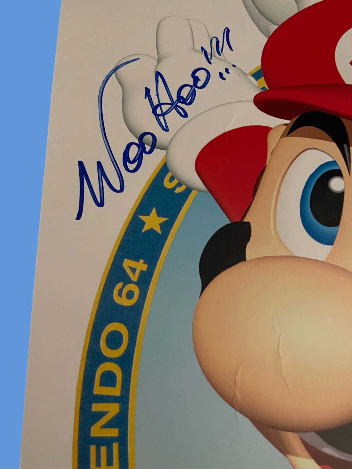 Charles Martinet — Charles Martinet Signed 18x24 Super Mario 64 Autograph N64 Poster JSA COA, изображение 5