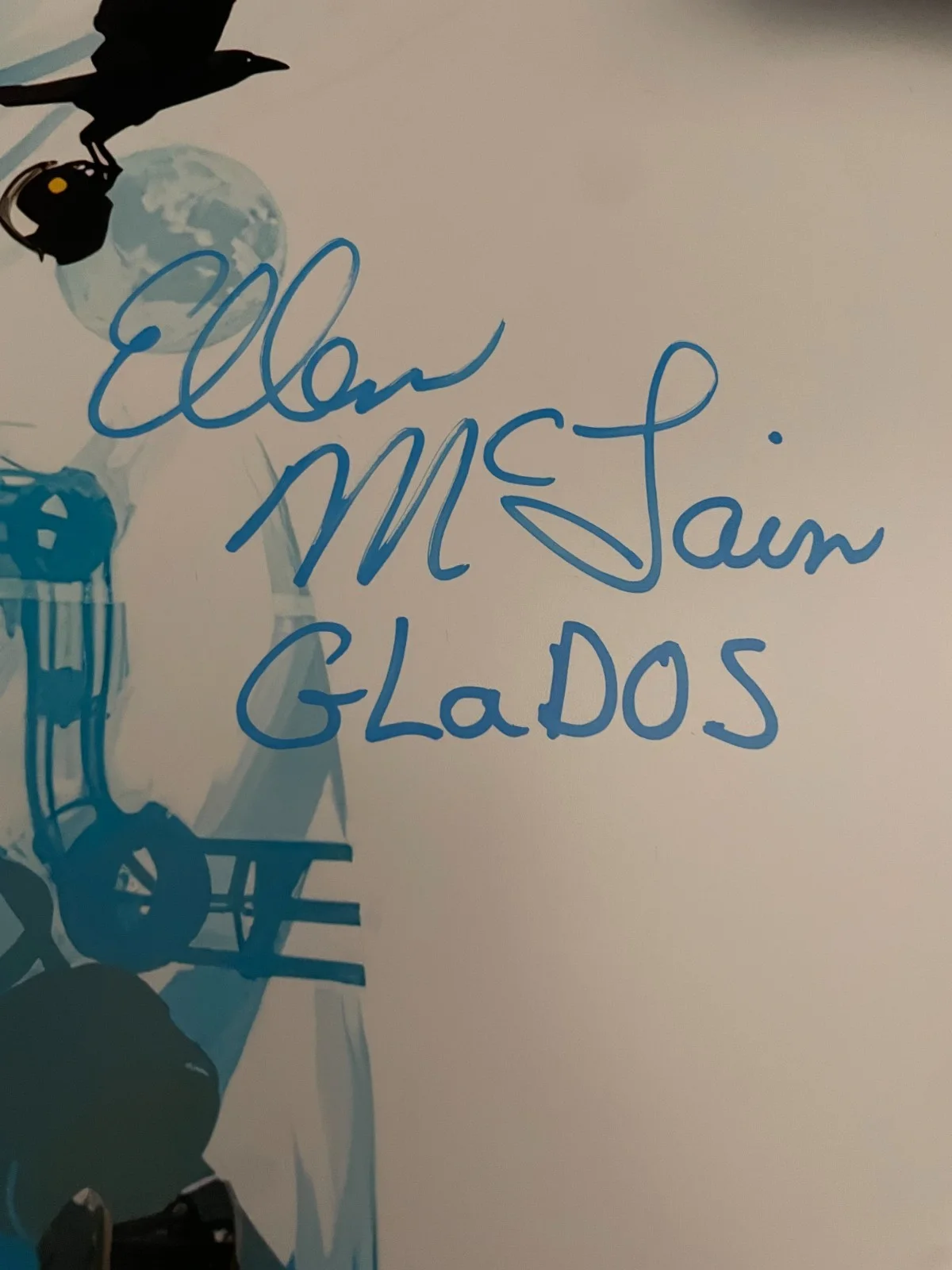 Alesia Glidewell, Ellen McLain, Dee Bradley Baker — Alesia Glidewell & Ellen McLain +1 Signed 20x30 Portal 2 Auto Poster JSA COA, изображение 5