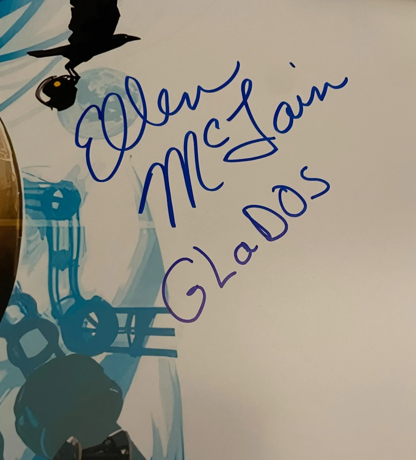 Alesia Glidewell, Ellen McLain, Dee Bradley Baker — Alesia Glidewell & Ellen McLain +1 Signed 20x30 Portal 2 Auto Poster JSA COA, изображение 5