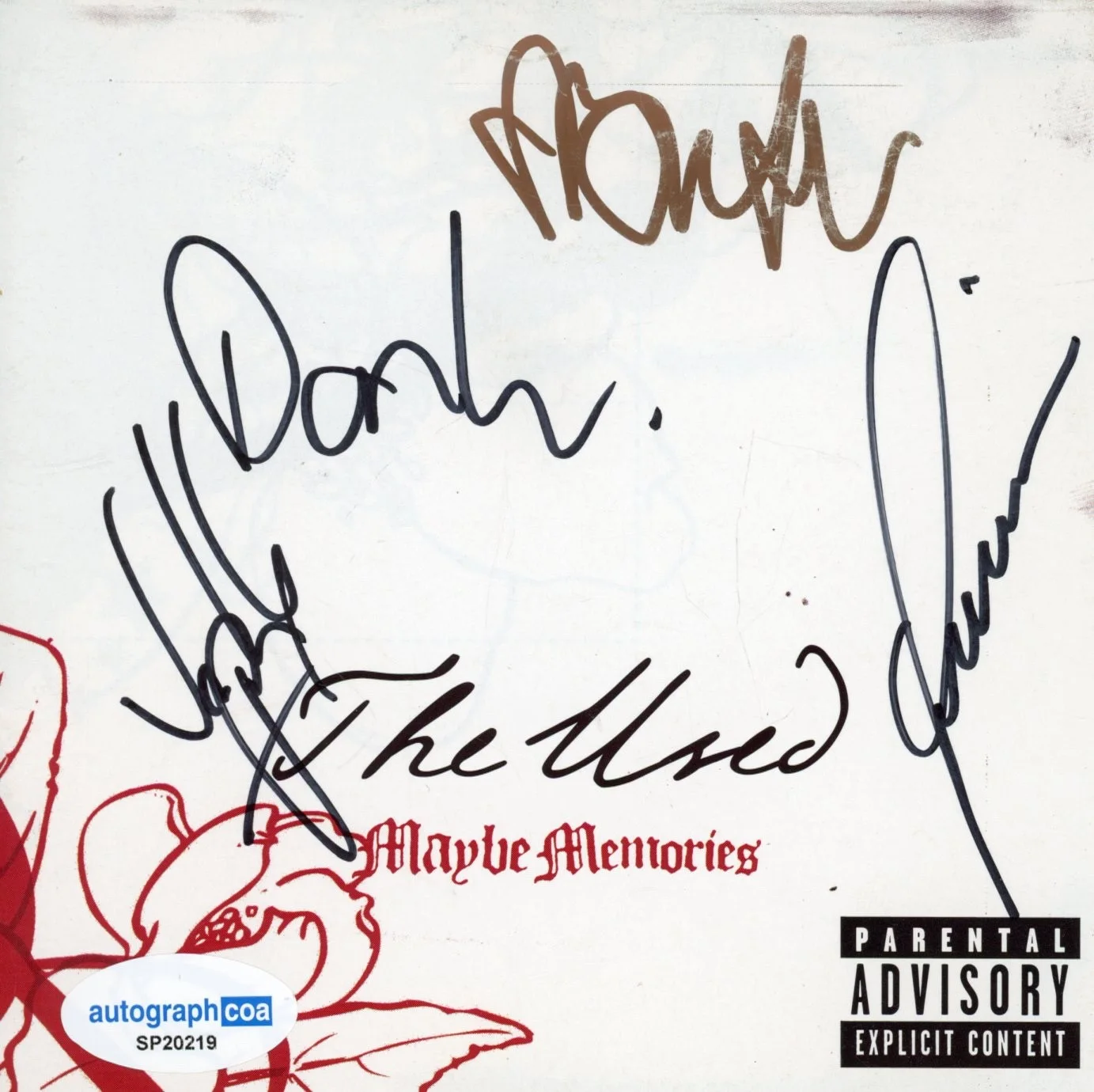 The Used Band Signed Autograph Maybe Memories CD Cover Frame Bert McCracken ACOA, изображение 2
