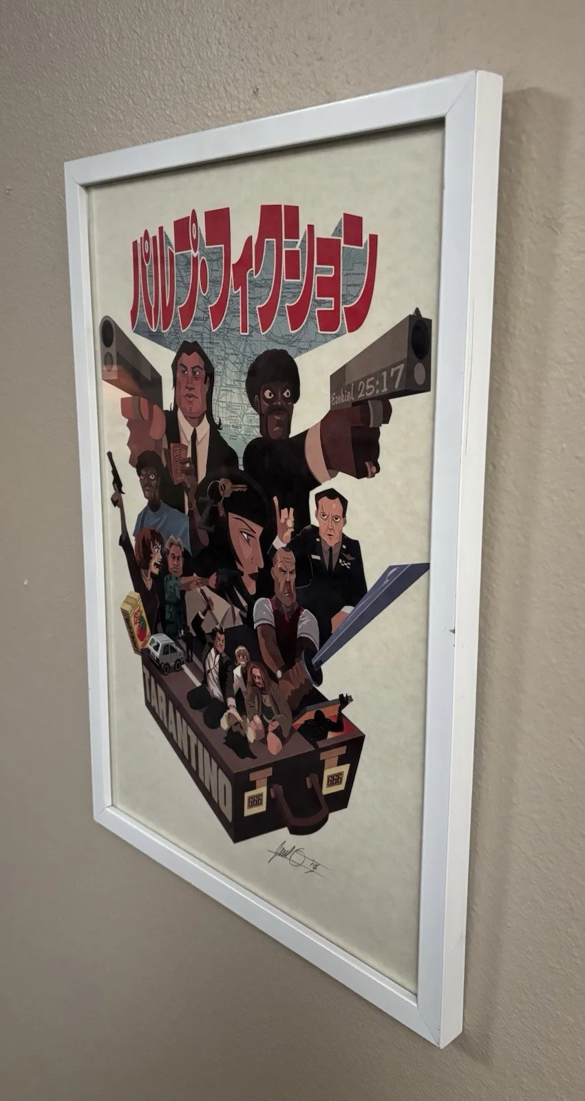 Justin Orr — Quentin Tarantino Pulp Fiction Art Print Justin Orr Jusscope 11x17 Signed 2016, image 2