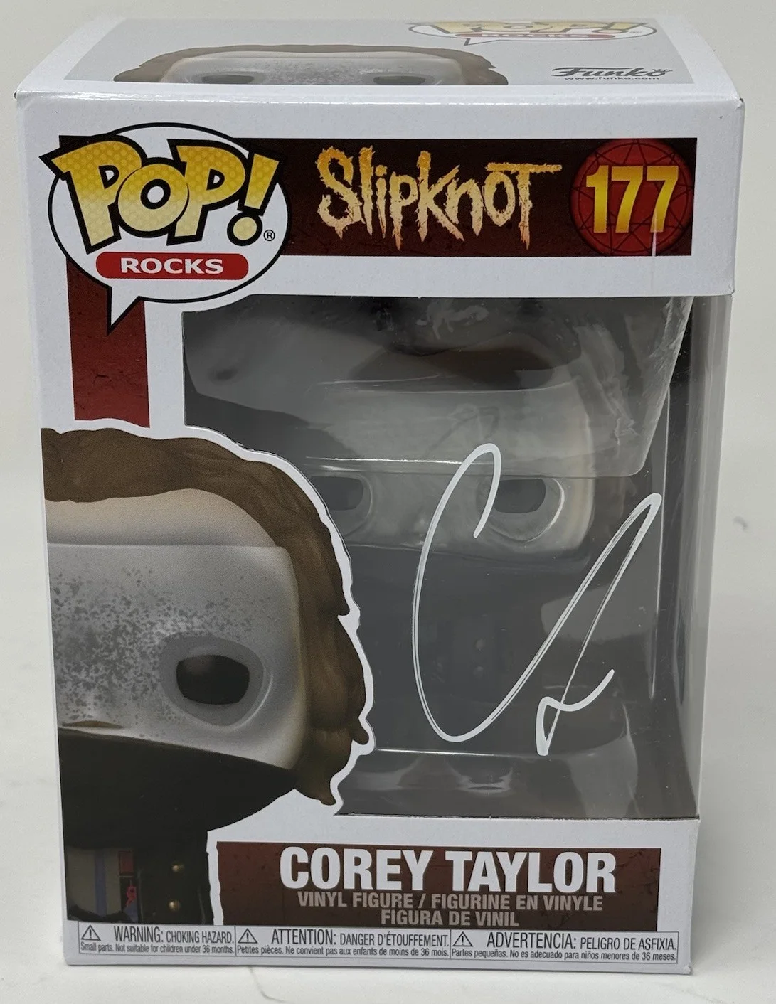 Corey Taylor — Corey Taylor Slipknot Signed Autograph Funko Pop Rocks #177 Proof Beckett COA, изображение 2