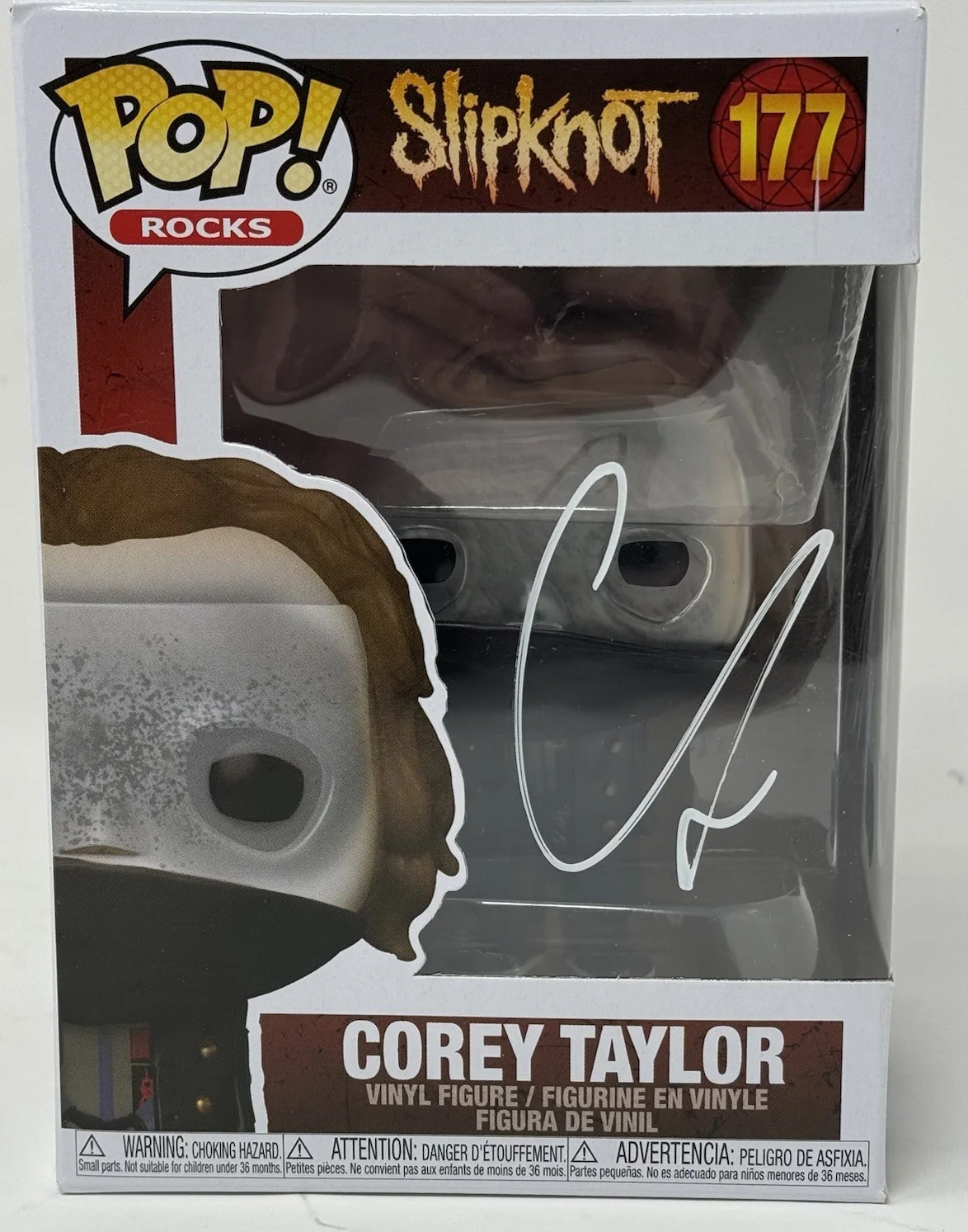 Corey Taylor — Corey Taylor Slipknot Signed Autograph Funko Pop Rocks #177 Proof Beckett COA, изображение 3