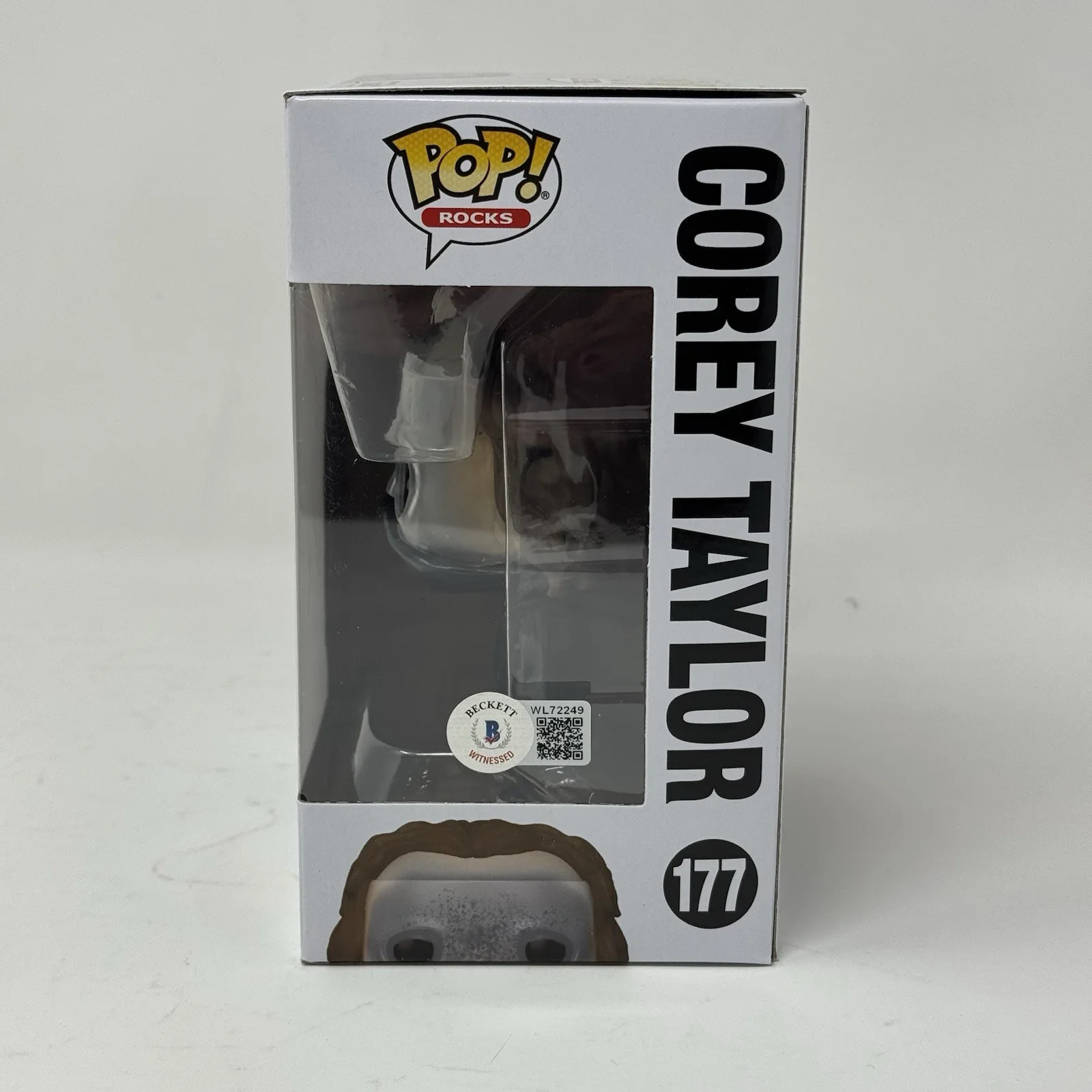 Corey Taylor — Corey Taylor Slipknot Signed Autograph Funko Pop Rocks #177 Proof Beckett COA, image 4