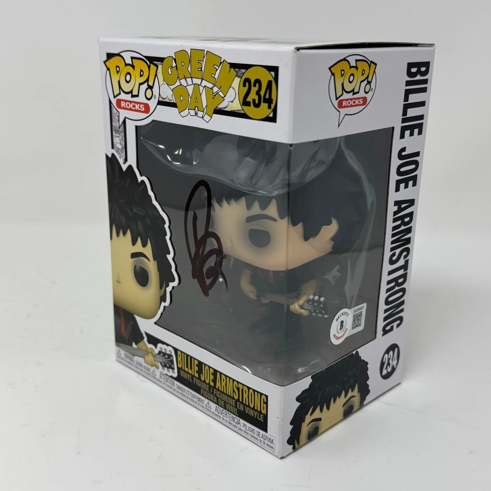 Billie Joe Armstrong Green Day Signed Funko Pop Rocks Autograph Beckett BAS COA, image 2