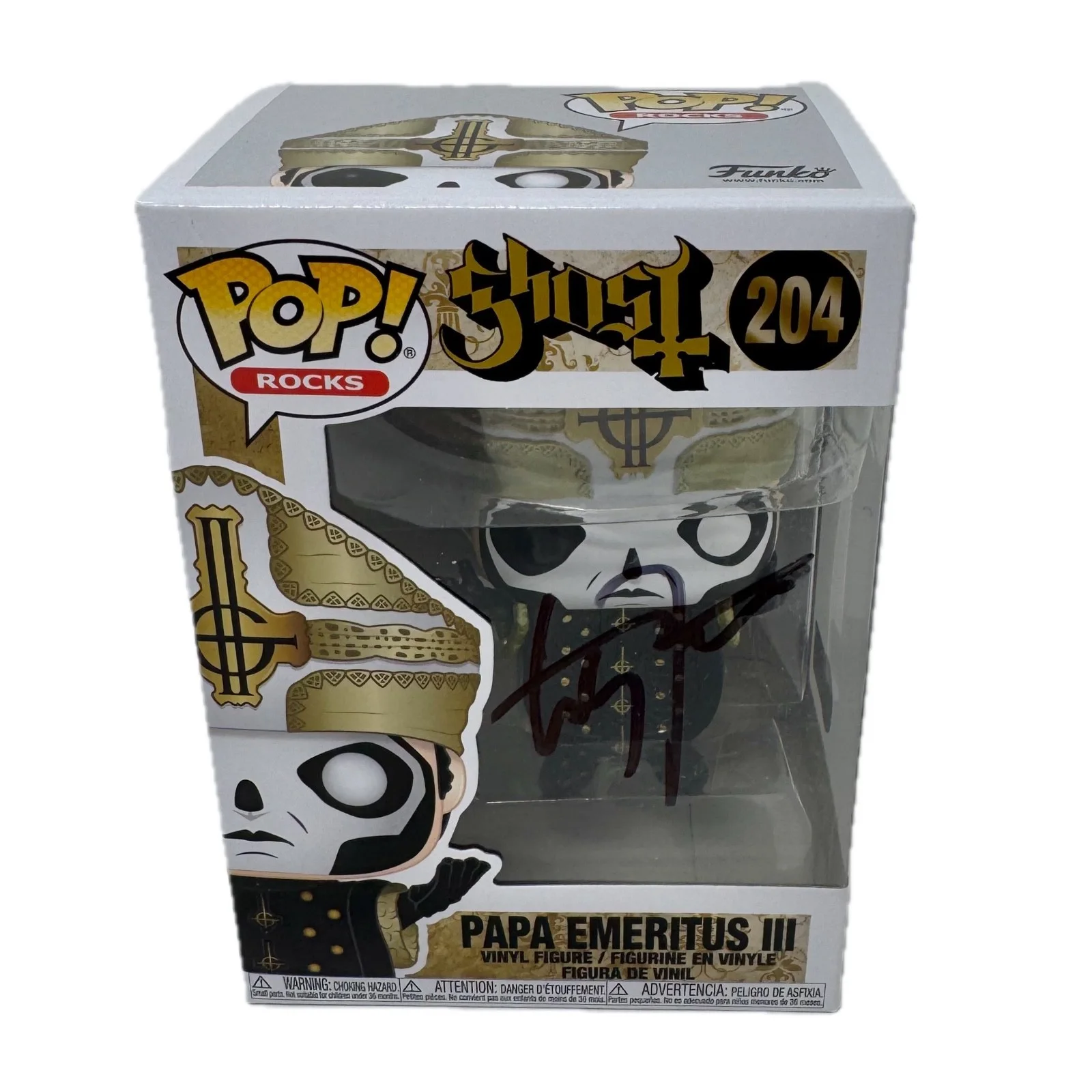 Tobias Forge Signed Ghost Papa Emeritus III Funko Pop Rocks Autograph BAS COA, изображение 2