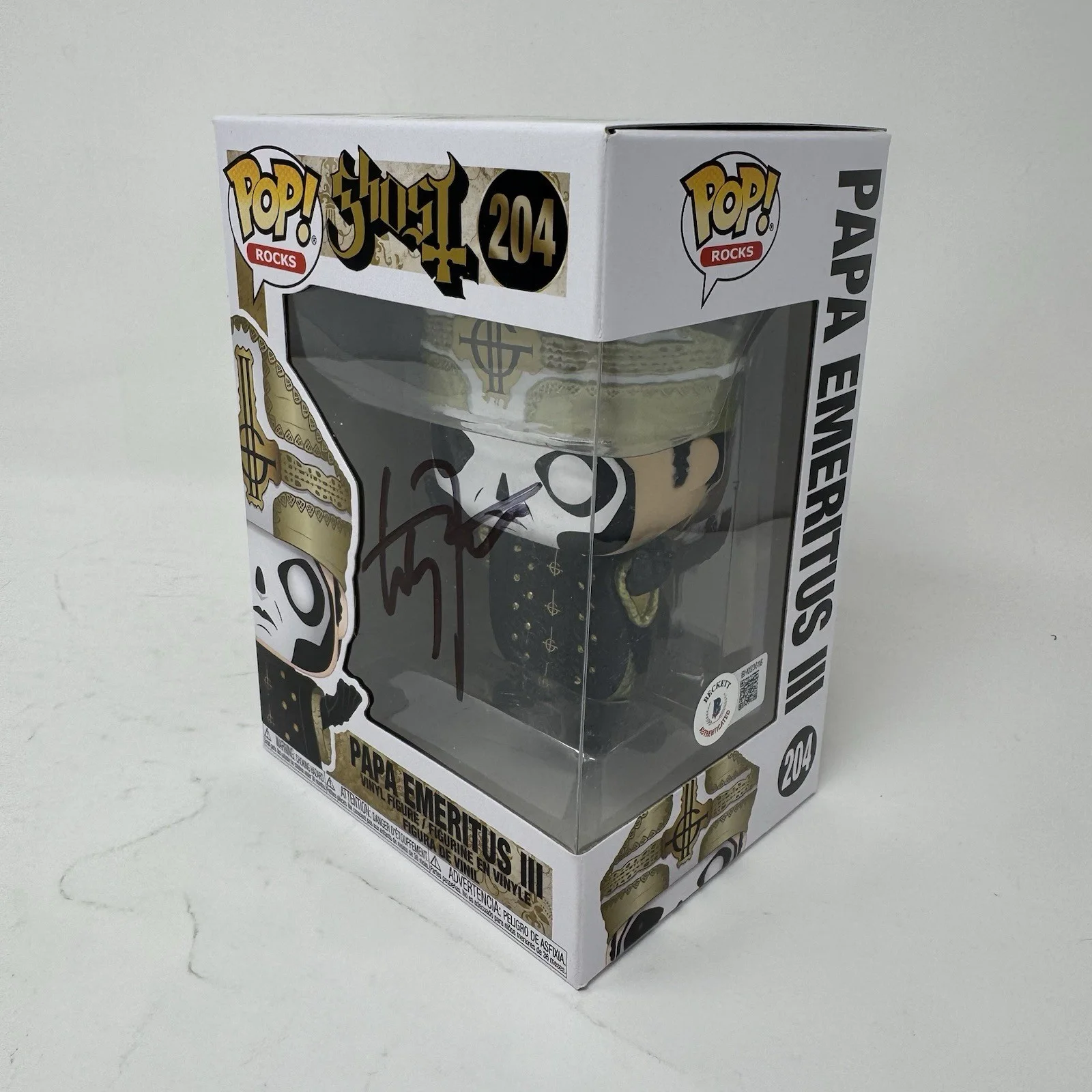 Tobias Forge Signed Ghost Papa Emeritus III Funko Pop Rocks Autograph BAS COA, изображение 4