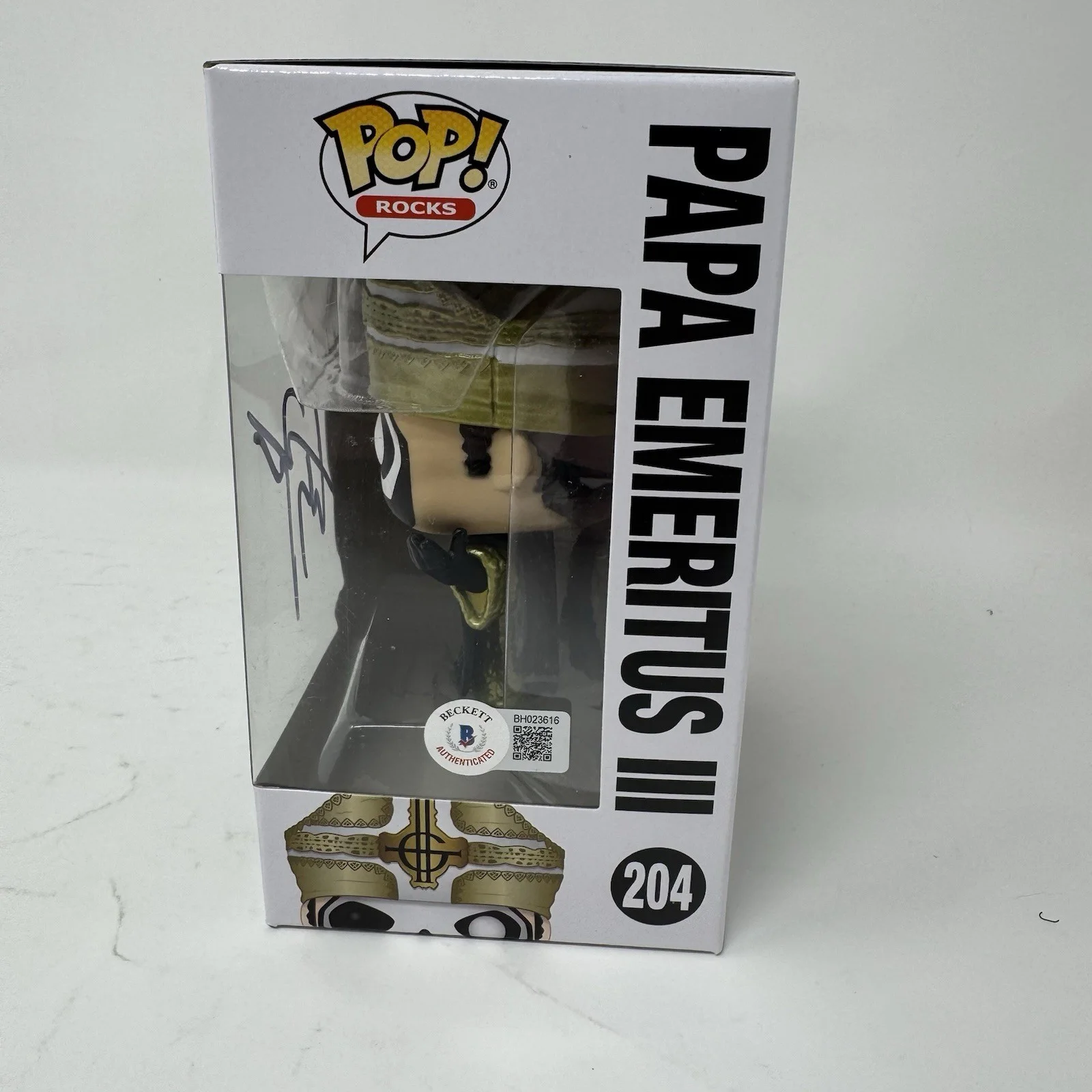 Tobias Forge Signed Ghost Papa Emeritus III Funko Pop Rocks Autograph BAS COA, изображение 5