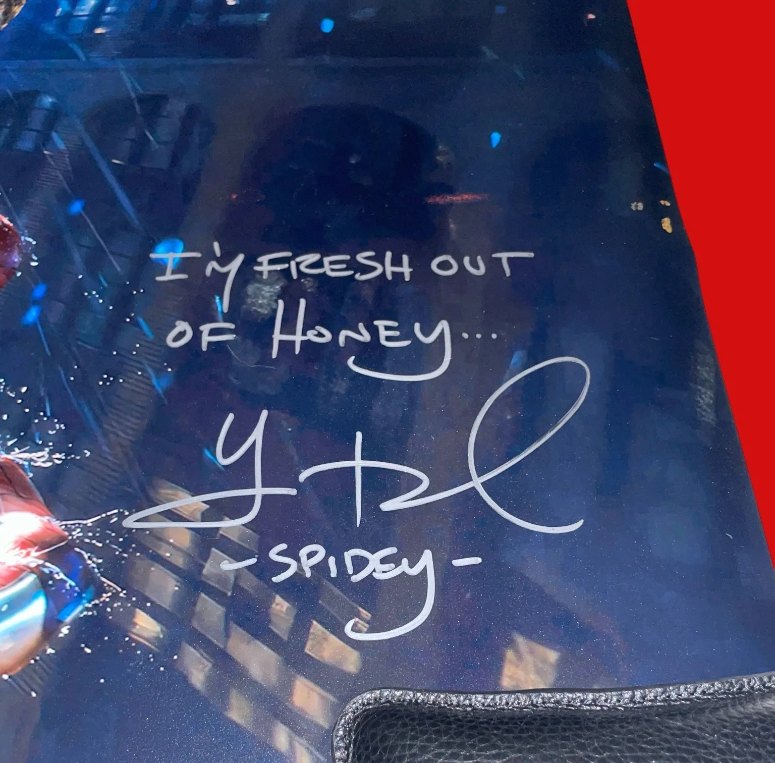 Yuri Lowenthal, Nadji Jeter — Yuri Lowenthal & Nadji Jeter Signed 20x30 Spider-Man 2 Venom Fight Photo JSA COA, image 4