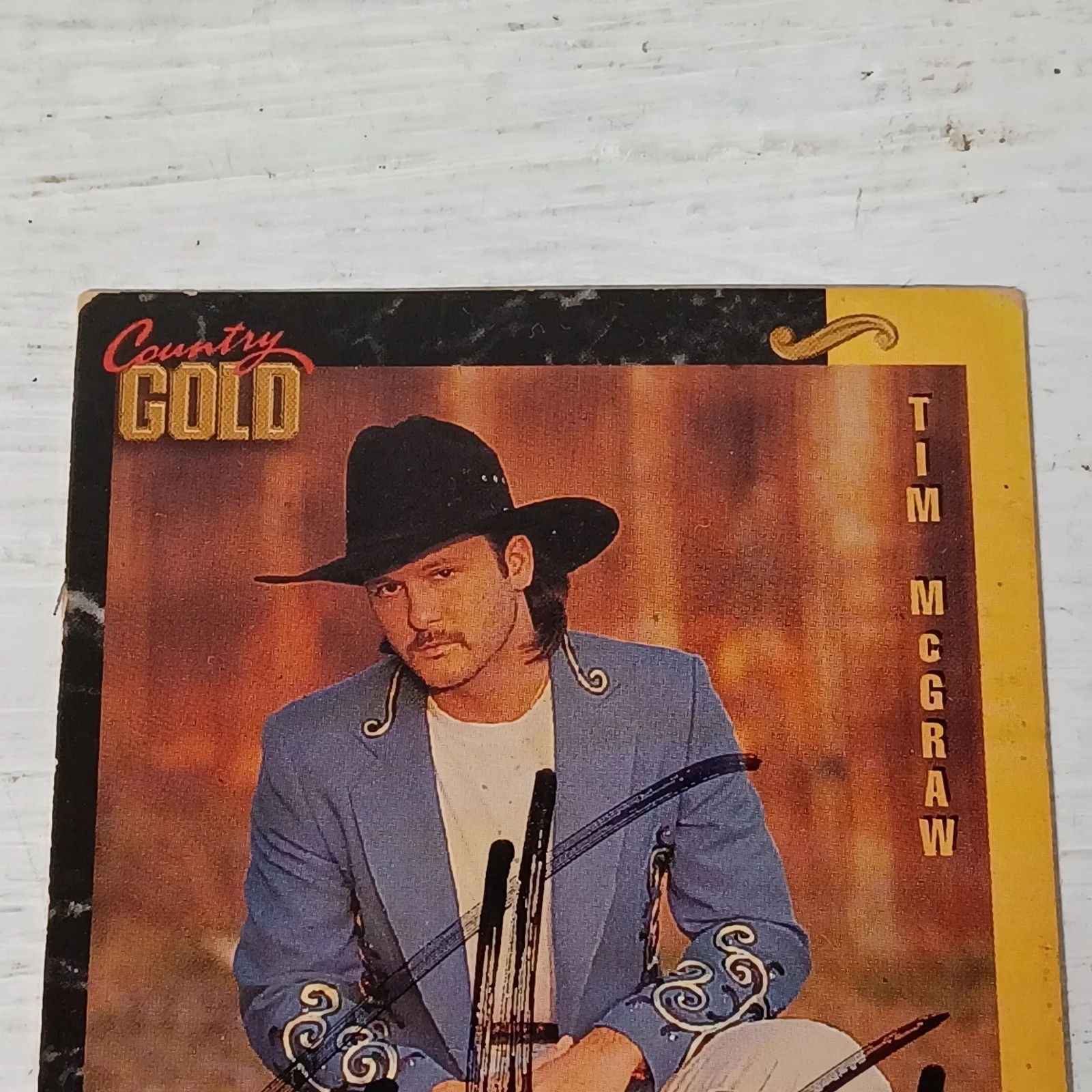 Vtg 1993 Country Gold Tim McGraw Signed Autographed Card News Faces Music, изображение 3