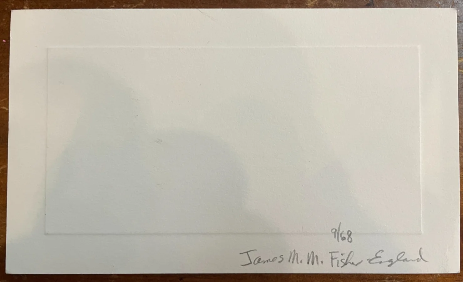 James Fisher — James Fisher Signed Autograph 3.5x5.75 B&W Index Card Naturalist British, изображение 3