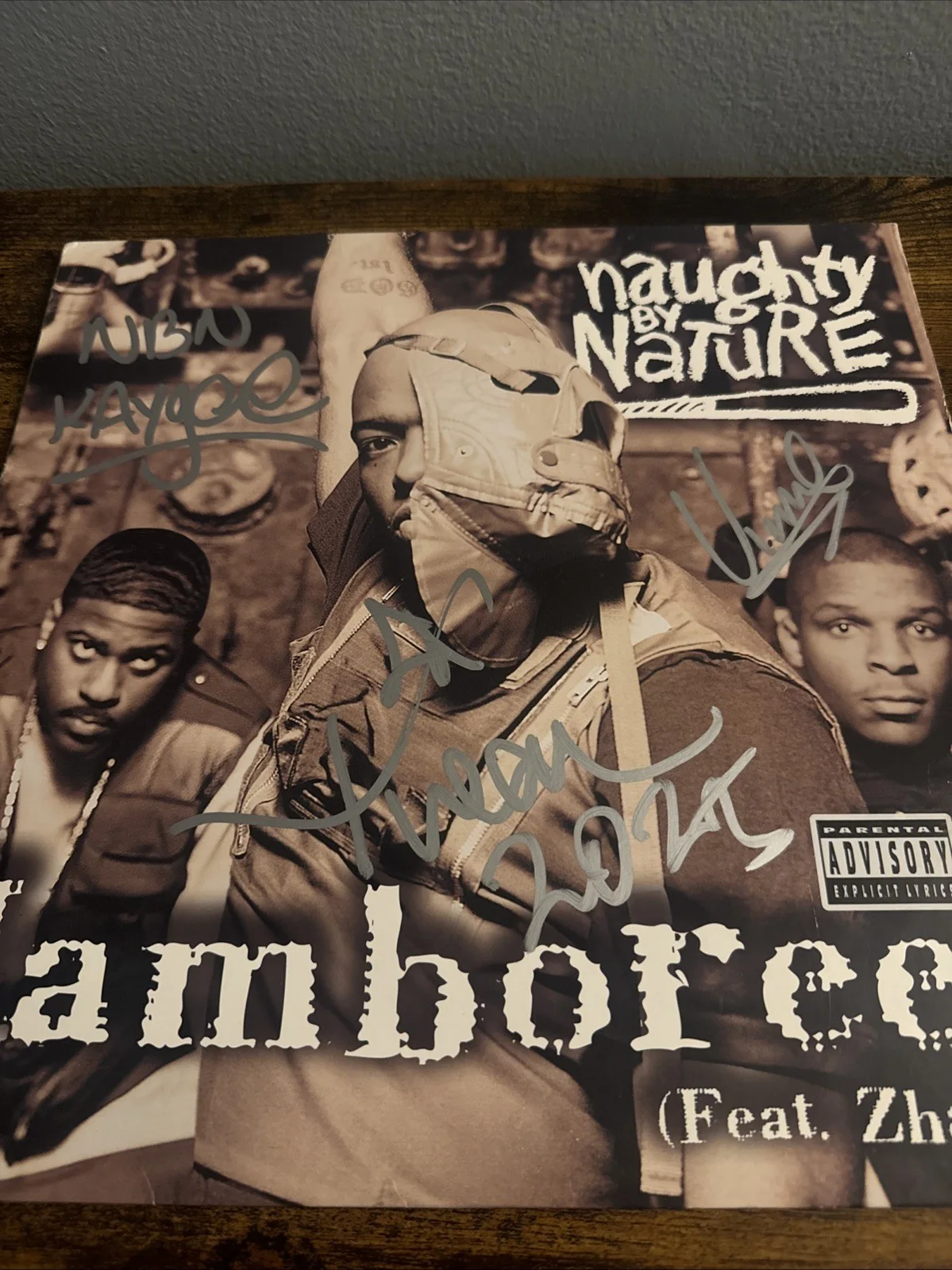 TREACH VIN Rock Kay Gee SIGNED Jamboree VINYL AUTOGRAPHED NAUGHTY BY NATURE, изображение 2