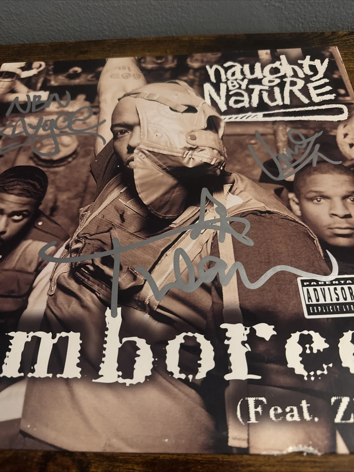 TREACH VIN Rock Kay Gee SIGNED Jamboree VINYL AUTOGRAPHED NAUGHTY BY NATURE, изображение 2