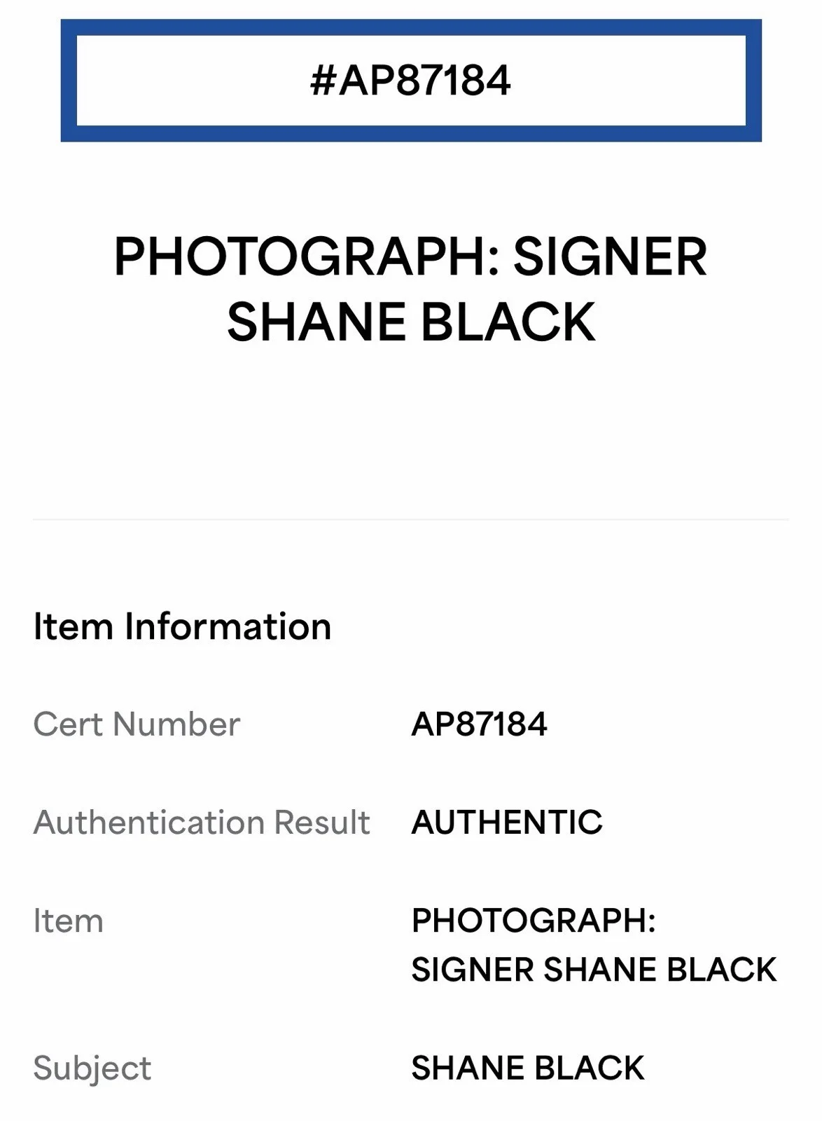 Shane Black — SHANE BLACK SIGNED 'PREDATOR' HAWKINS 8x10 MOVIE PHOTO PSA COA AP87184 (A), image 4